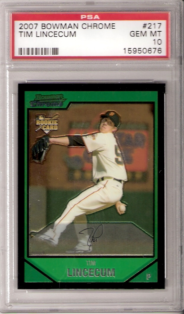 2007 Upper Deck Exquisite First Signs TIM LINCECUM RC AUTO